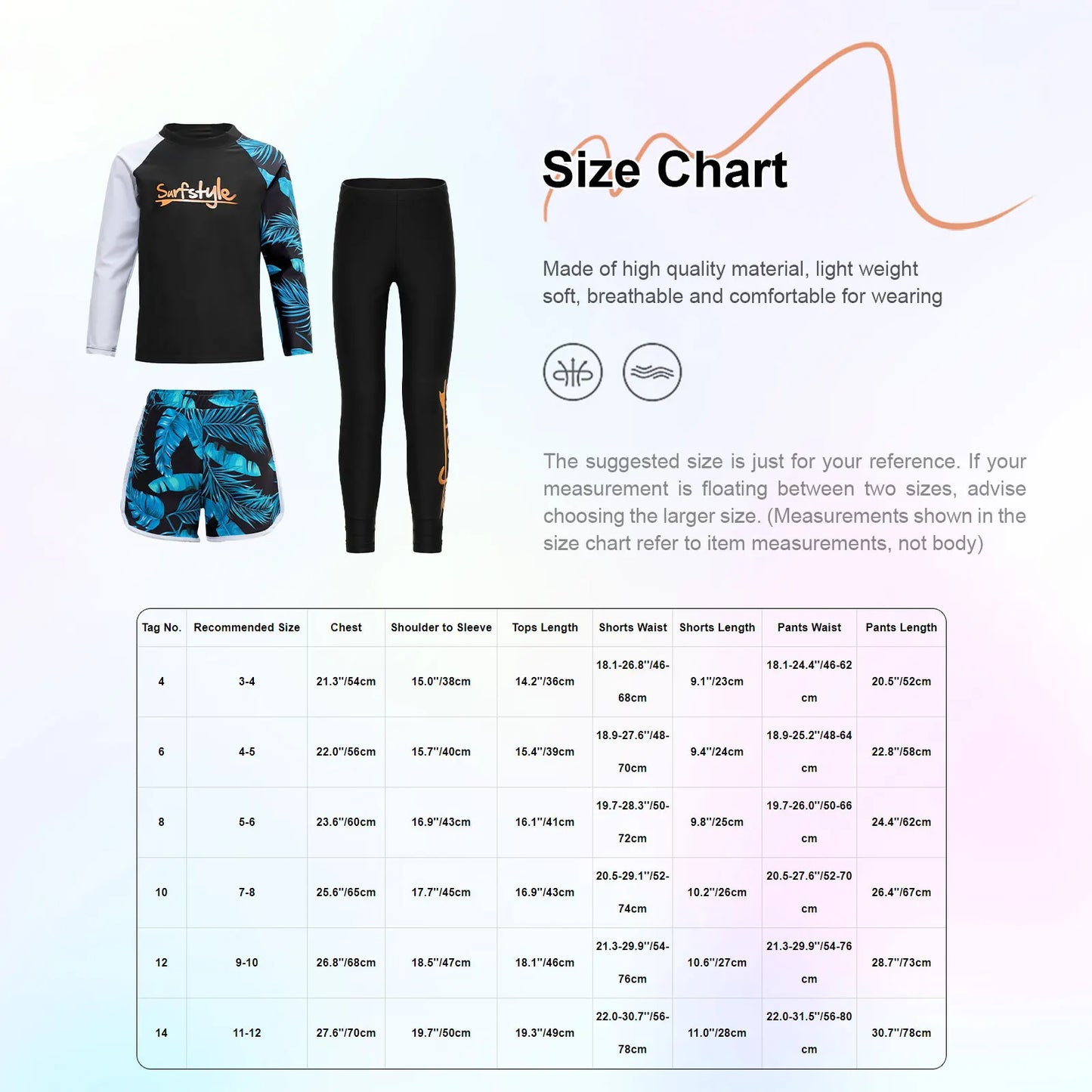 Kids 3 Piece Swimsuits