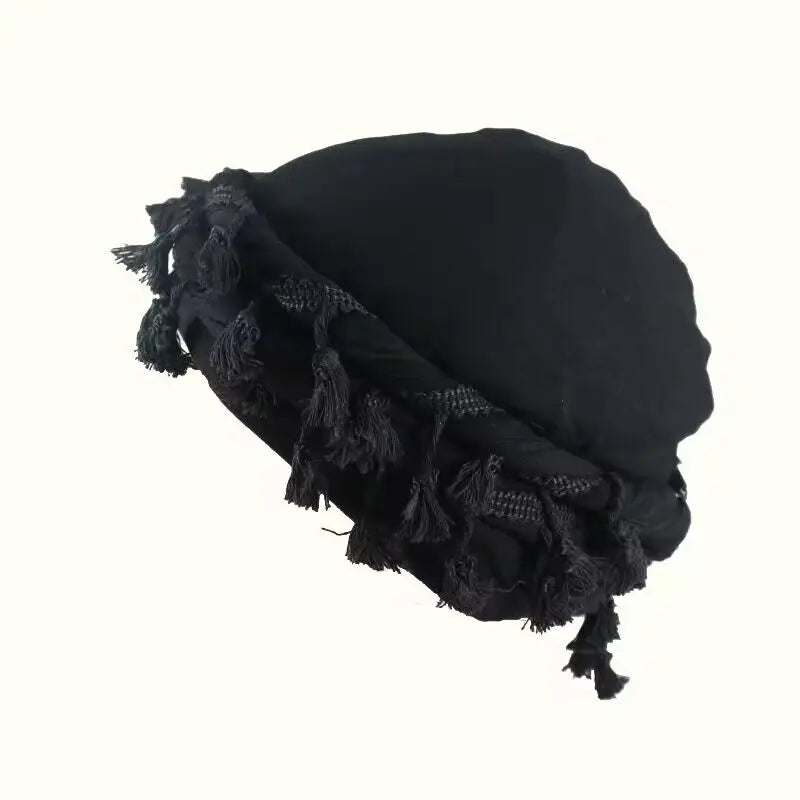 Lined Turban with Tassels