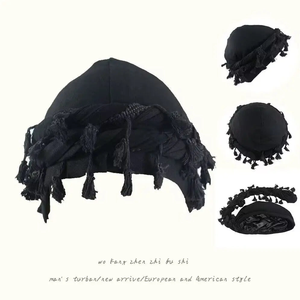 Lined Turban with Tassels