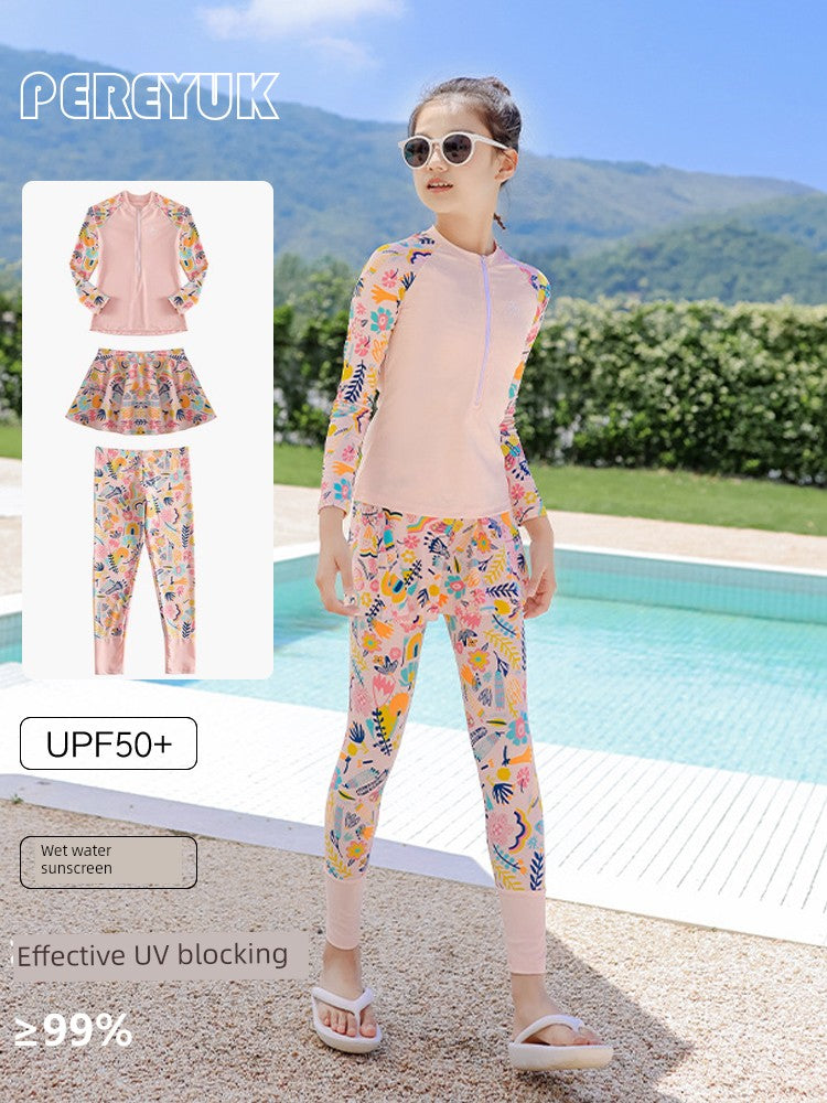 Girl’s Protective Swimsuit