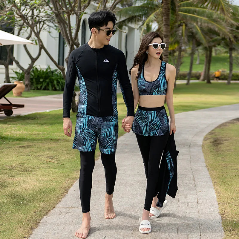 Modest Couple’s Beachwear