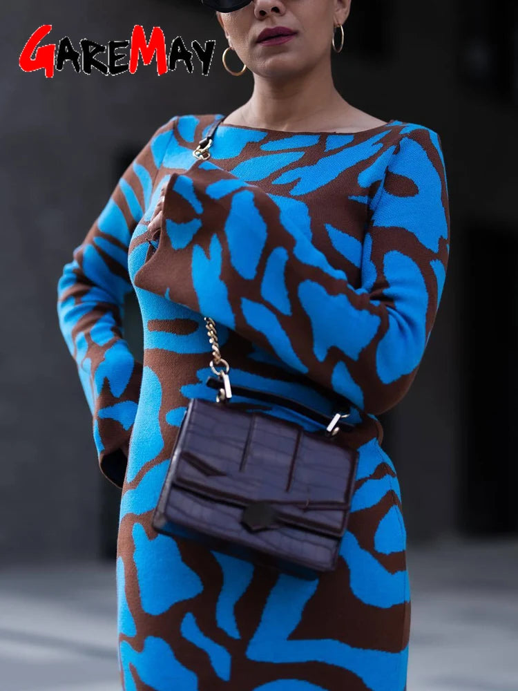 Elegant Knit Ribbed Maxi Dress