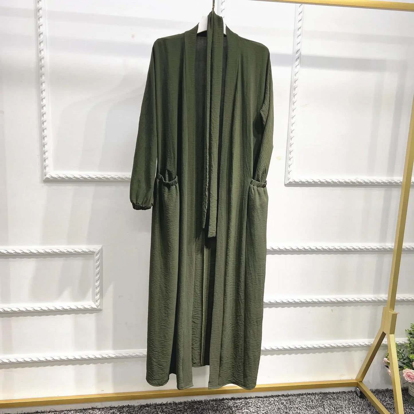 Beautiful Belted Abaya with Pockets