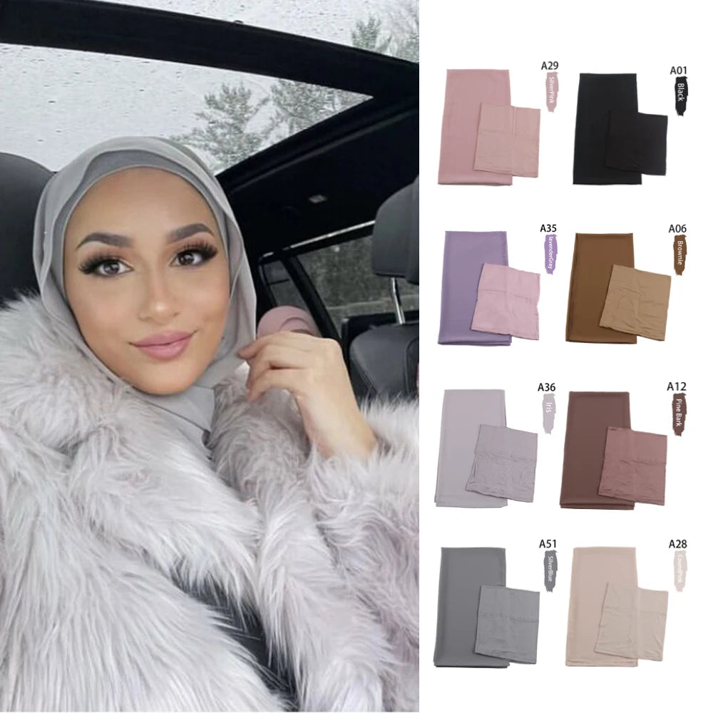 Chiffon HIjab With Matching Jersey Under Cap