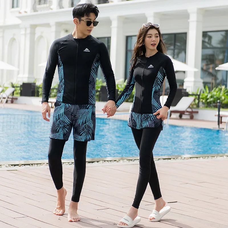Modest Couple’s Beachwear