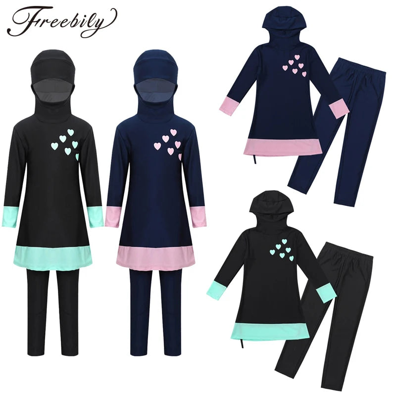 Girls 2 piece Hijab Burkini