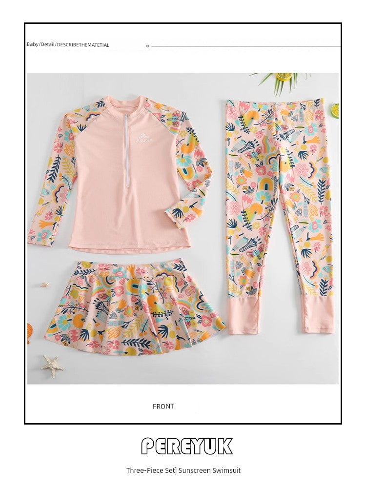 Girl’s Protective Swimsuit