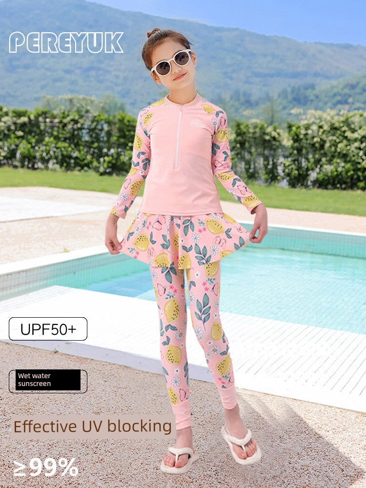 Girl’s Protective Swimsuit